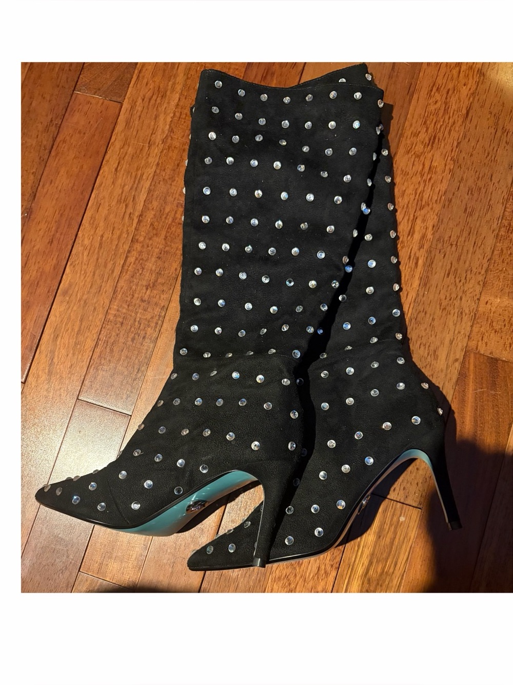 Women’s Betsy Johnson Studded Black Pointed-Toe Stiletto Boots